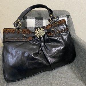 Kate Landry Collection Womens Bag F72LK102 Animal Instinct Black Cheetah NWT